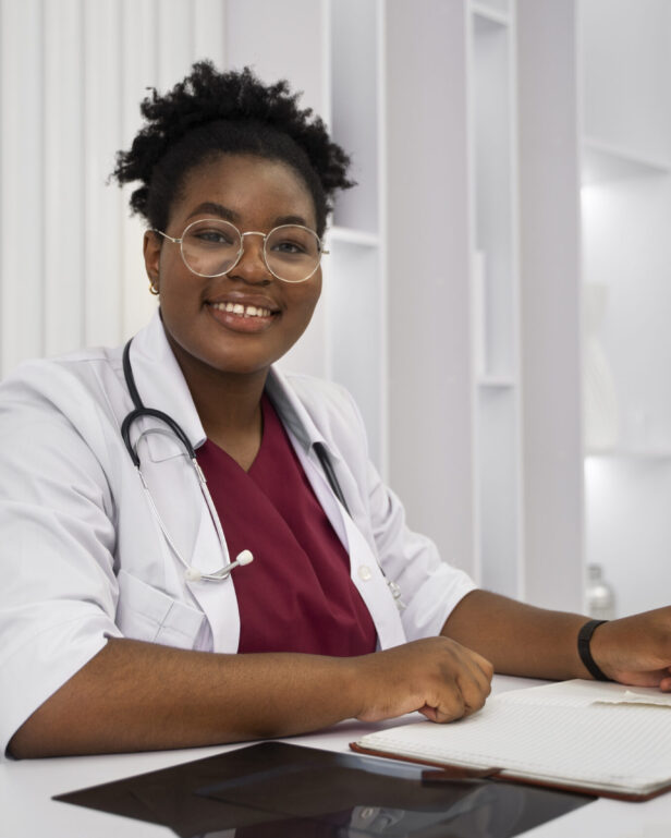 side-view-smiley-doctor-work